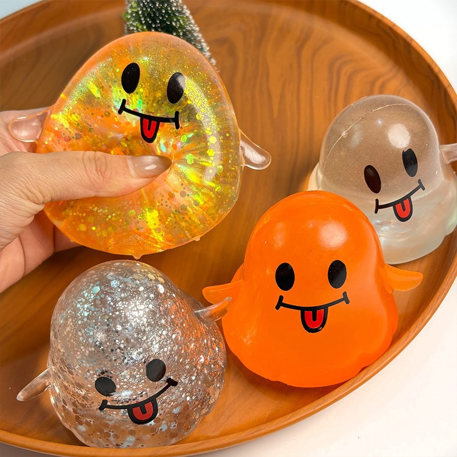 Fun Halloween Ghost Squishy Toy - Cute Stress Relief Slow Rebound Joke Toy