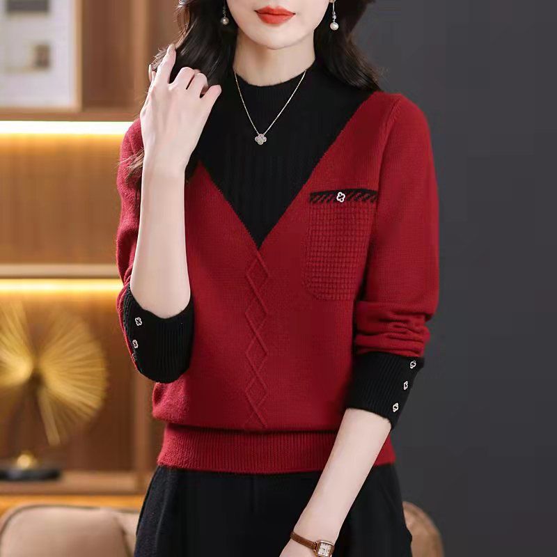 Knitted Sweater Women's High-Quality Crewneck Innerwear Fashion Casual Youthful Outerwear Top Underwear