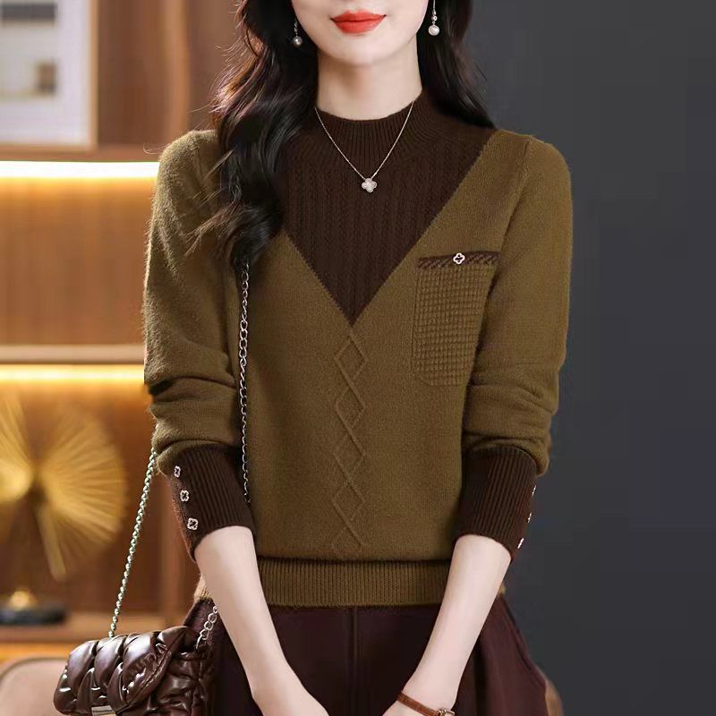 Knitted Sweater Women's High-Quality Crewneck Innerwear Fashion Casual Youthful Outerwear Top Underwear
