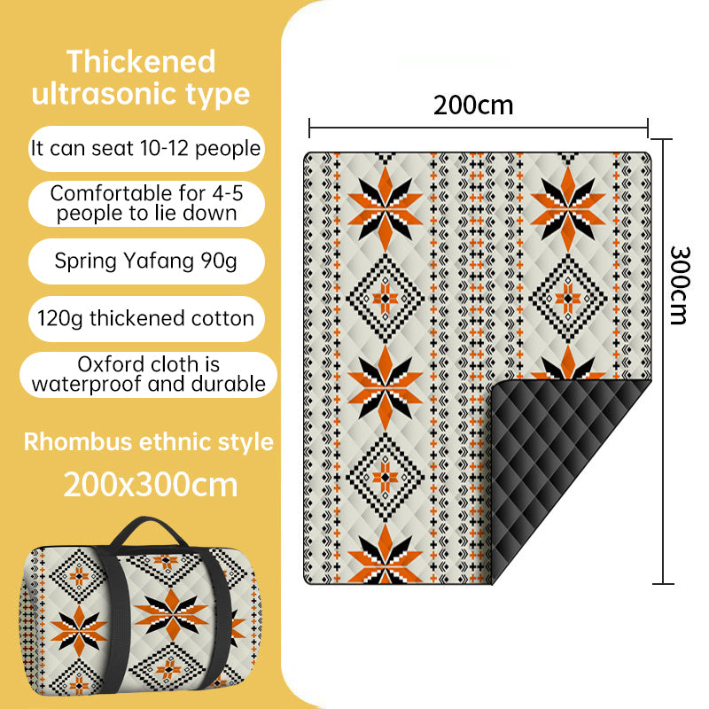 Portable Waterproof & Sandproof Picnic Blanket, Compact Outdoor Mat for Beach, Camping, Hiking, Travel