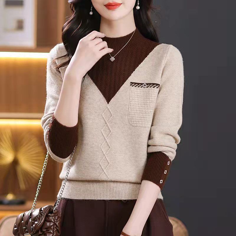 Knitted Sweater Women's High-Quality Crewneck Innerwear Fashion Casual Youthful Outerwear Top Underwear