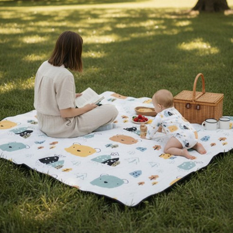 Portable Waterproof & Sandproof Picnic Blanket, Compact Outdoor Mat for Beach, Camping, Hiking, Travel