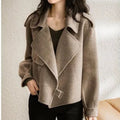 Italian Women's Wool Blazer Short Coat, Elegant and Stylish, Autumn Outerwear