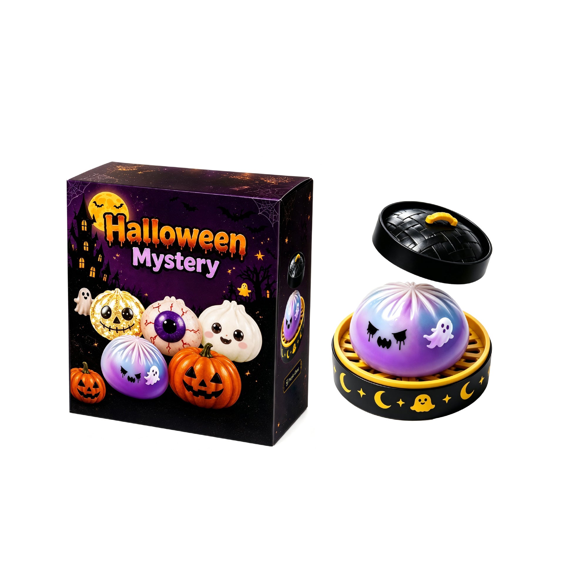 Halloween Squishy Toy Soft Material Non-Sticky Fun Shape Halloween Atmosphere Slow Rebound Squishy Toy