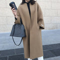 Elegant Commute Solid Color Straight Loose Coat for Women