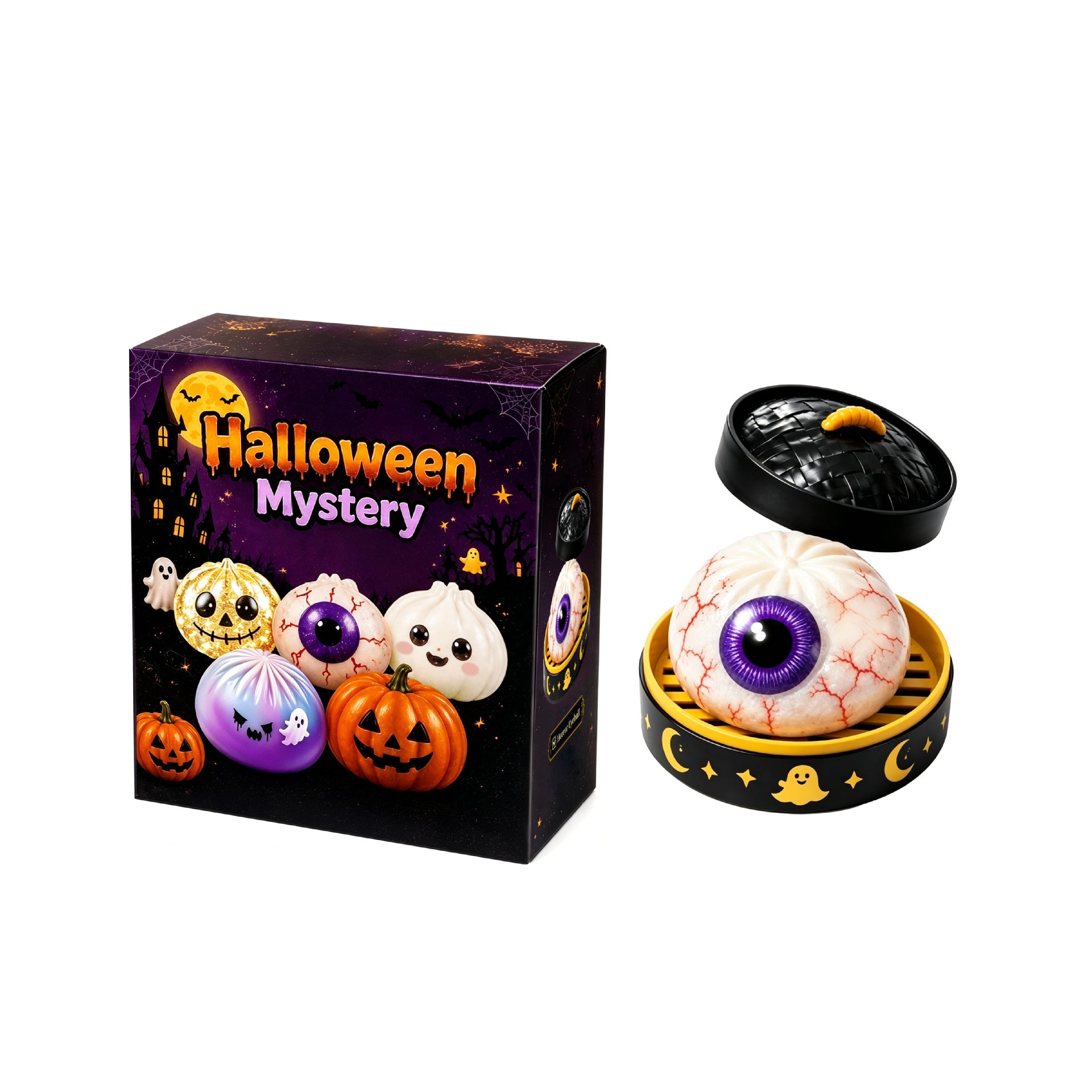 Halloween Squishy Toy Soft Material Non-Sticky Fun Shape Halloween Atmosphere Slow Rebound Squishy Toy