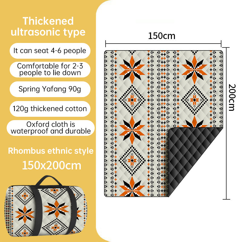 Portable Waterproof & Sandproof Picnic Blanket, Compact Outdoor Mat for Beach, Camping, Hiking, Travel